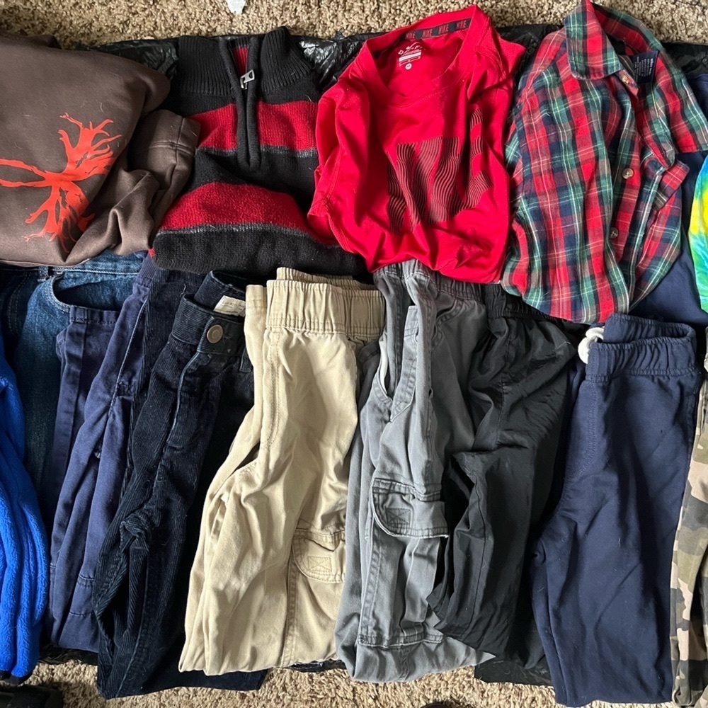 Boys 8/10 pants and shirts